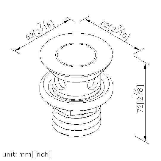 Turn-Over Drain With Overflow thumbnail 2