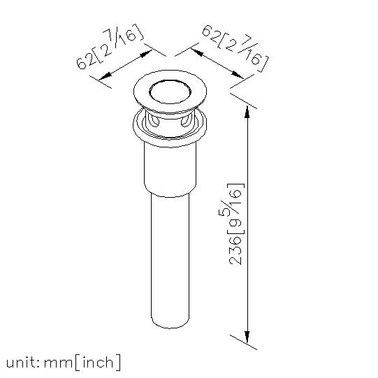 Turn-Over Drain W/ Tail Tube & Overflow thumbnail 2