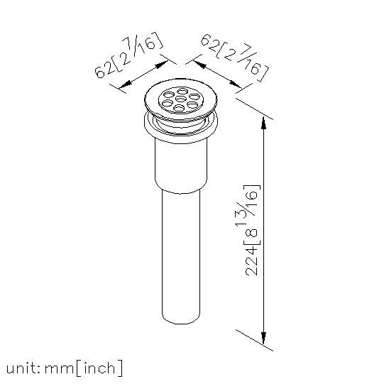 7-Hole Drain W/ Tail Tube thumbnail 2