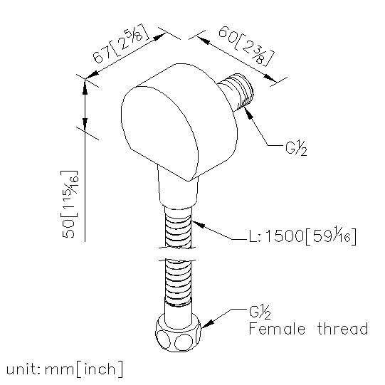 轉接頭+接管5cm+蛇管150cm thumbnail 2