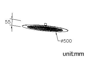 圓型頂噴蓮蓬頭 50cm thumbnail 1