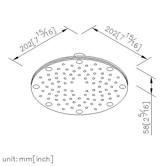 頂噴蓮蓬頭(不鏽鋼)20cm thumbnail 2