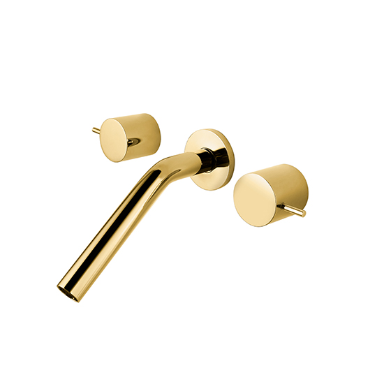 壁式雙把手水龍頭