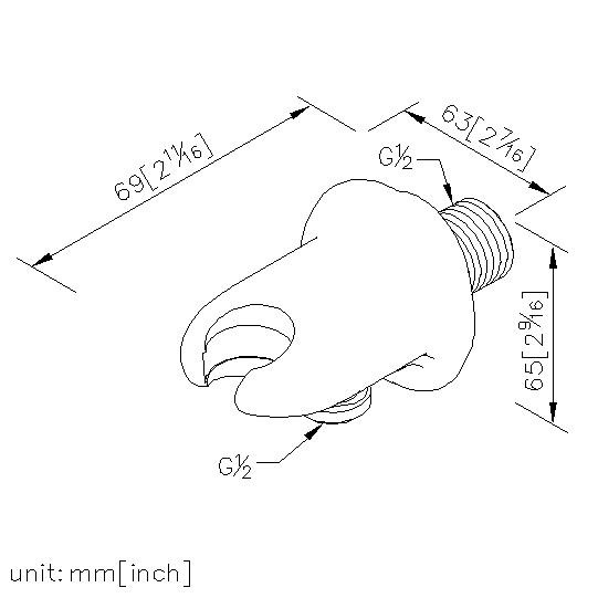 蓮蓬頭掛架組+牙管5CM thumbnail 2