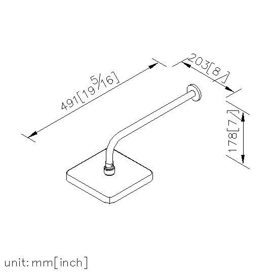 方型頂噴蓮蓬頭(銅電鍍) thumbnail 2