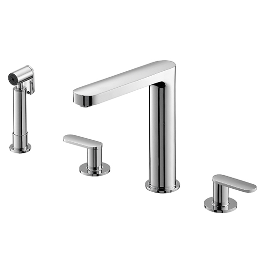 混合自由栓龍頭+沖洗器