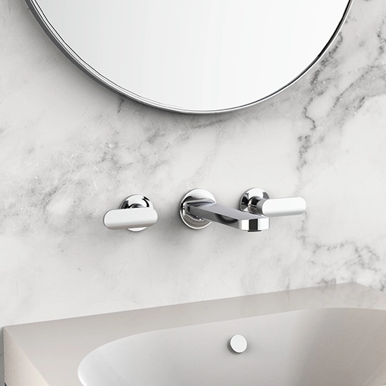 壁式雙把手冷熱水龍頭(無鉛) thumbnail 3