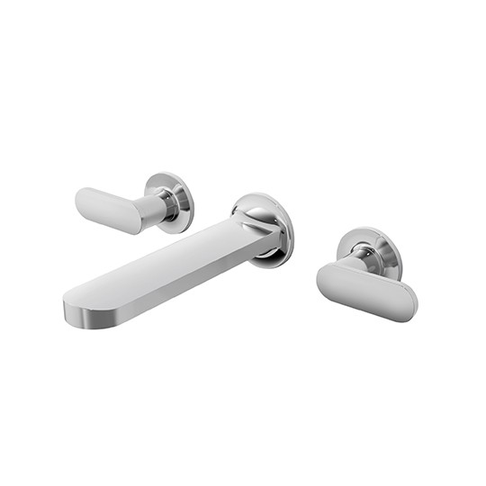 壁式雙把手冷熱水龍頭(無鉛)