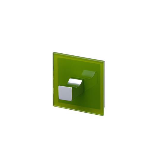 掛衣勾組(蘋果綠色玻璃)